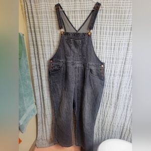 Universal Thread Overalls, 18/34R, Black Wash Denim